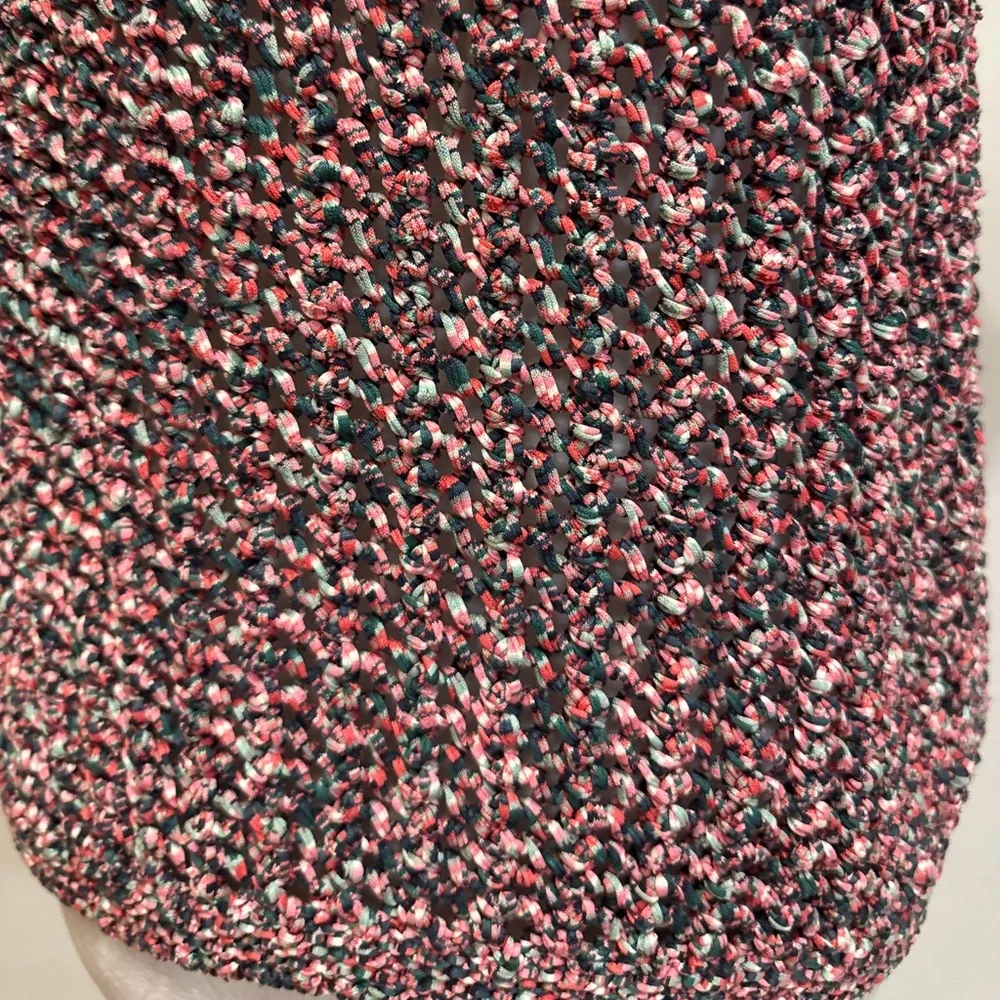CHANEL Woven Knit Short Sleeve Sweater